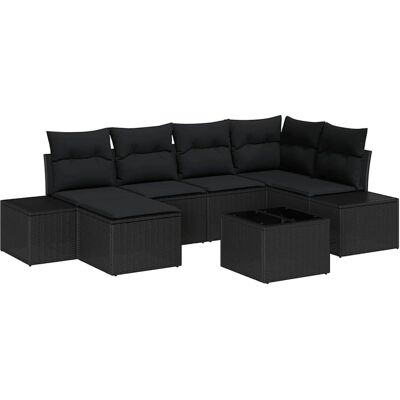 Ensemble de Canapé de Jardin Beige VidaXL - 7 pièces Ensemble de Canapé de Jardin Beige VidaXL - 7 pièces