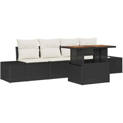 Ensemble de Canapé de Jardin Vidaxl - Modèle 5 Pièces, Résistant UV, Imperméable Ensemble de Canapé de Jardin Vidaxl - Modèle 5 Pièces, Résistant UV, Imperméable