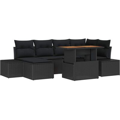 Ensemble de Canapé de Jardin VidaXL 7 Pièces Coussins & Rangement Ensemble de Canapé de Jardin VidaXL 7 Pièces Coussins & Rangement