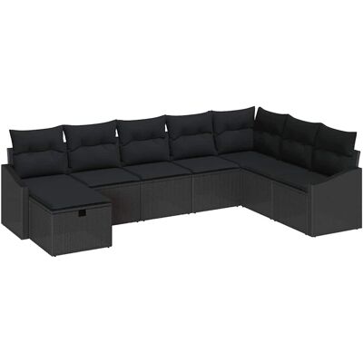 Vidaxl - Ensemble de canapé de jardin 8 pièces en polyrotin - Coussins noirs Vidaxl - Ensemble de canapé de jardin 8 pièces en polyrotin - Coussins noirs