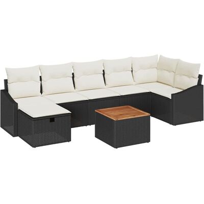 Ensemble de canapé de jardin beige 8 pièces - Mobilier de jardin Ensemble de canapé de jardin beige 8 pièces - Mobilier de jardin