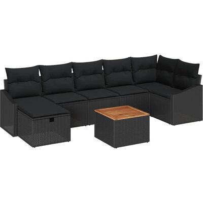 Generic - 8pc Garden Sofa Set - Noir - Ensemble de meubles d'extérieur Generic - 8pc Garden Sofa Set - Noir - Ensemble de meubles d'extérieur