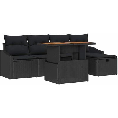 VIDAXL - Ensemble de Canapés de Jardin 6 Pièces - Gris Foncé VIDAXL - Ensemble de Canapés de Jardin 6 Pièces - Gris Foncé