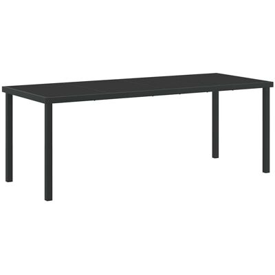 Vidaxl - 200x80x73 cm - Noire - Verre trempé Table de jardin Vidaxl - 200x80x73 cm - Noire - Verre trempé Table de jardin