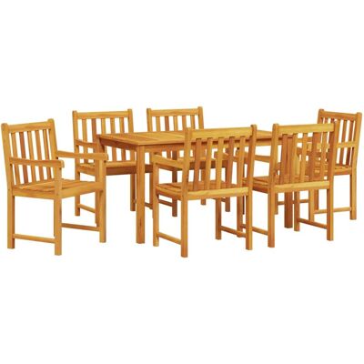 vidaXL - AKZ-SET4 - bois d'acacia - brun naturel - ensemble de meubles de jardin vidaXL - AKZ-SET4 - bois d'acacia - brun naturel - ensemble de meubles de jardin