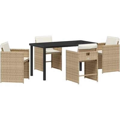 Vidaxl - Ensemble jardin 5 pièces - Beige - Garden Dining Set Vidaxl - Ensemble jardin 5 pièces - Beige - Garden Dining Set