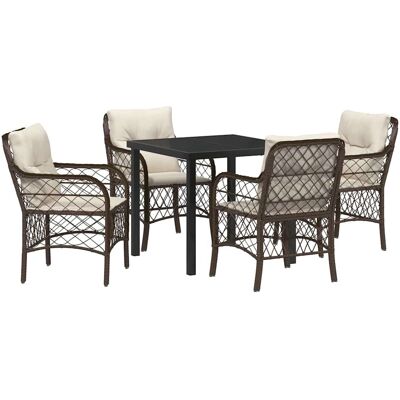 Ensemble de Salle à Manger de Jardin avec Coussins - Mobilier d'Extérieur Ensemble de Salle à Manger de Jardin avec Coussins - Mobilier d'Extérieur