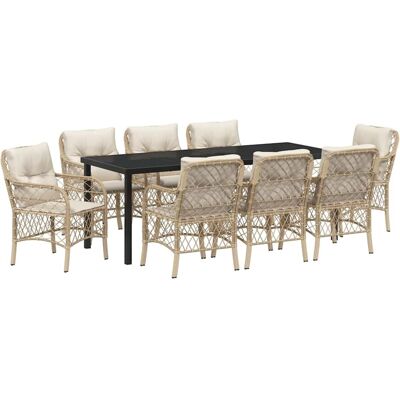 Generic - Ensemble de jardin 9 pièces - Beige - Poly Rattan - Garden Set Generic - Ensemble de jardin 9 pièces - Beige - Poly Rattan - Garden Set