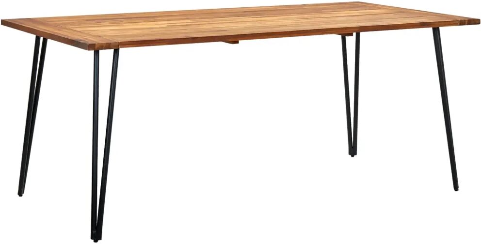 vidaXL Table de jardin avec pieds épingle 180x90x75 cm Acacia solide