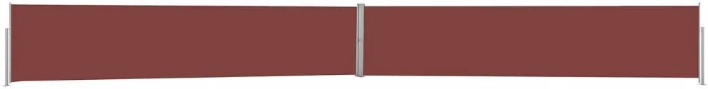 vidaXL Auvent latéral rétractable de patio 140x1200 cm Marron