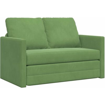 vidaXL Canapé-Lit Vert clair 204 x 122 x 60 cm Velours vidaXL Canapé-Lit Vert clair 204 x 122 x 60 cm Velours