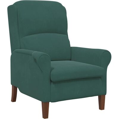 vidaXL fauteuil Vert foncé Velours vidaXL fauteuil Vert foncé Velours