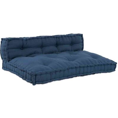 vidaXL Coussin de Canapé en Palette avec Tissu Bleu - Coussin vidaXL Coussin de Canapé en Palette avec Tissu Bleu - Coussin