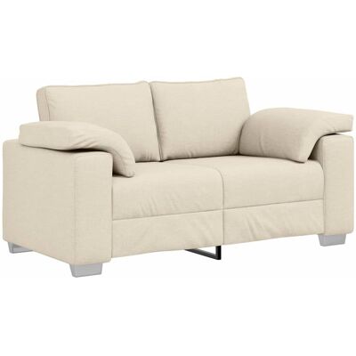 vidaXL Canapé en Tissu Beige 2 Places - Moderne - 2 Places vidaXL Canapé en Tissu Beige 2 Places - Moderne - 2 Places