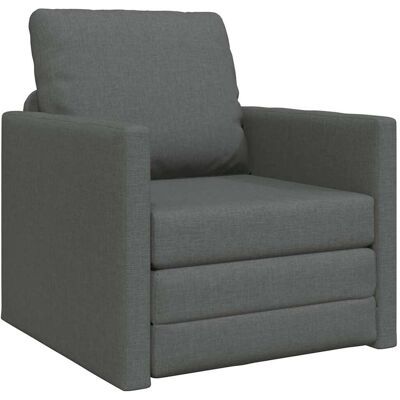 vidaXL Canapé-Lit 60cm Gris foncé tissu vidaXL Canapé-Lit 60cm Gris foncé tissu