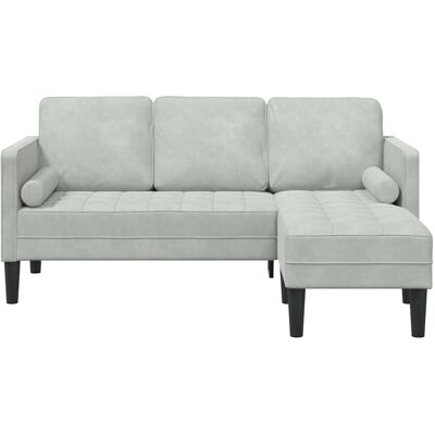Canapé en tissu gris clair vidaXL 3 places - Mobilier de salon Canapé en tissu gris clair vidaXL 3 places - Mobilier de salon