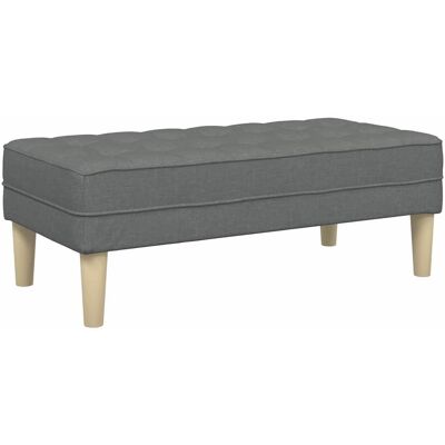 vidaXL banc avec coussin Gris foncé 113 x 57 x 39 cm tissu vidaXL banc avec coussin Gris foncé 113 x 57 x 39 cm tissu
