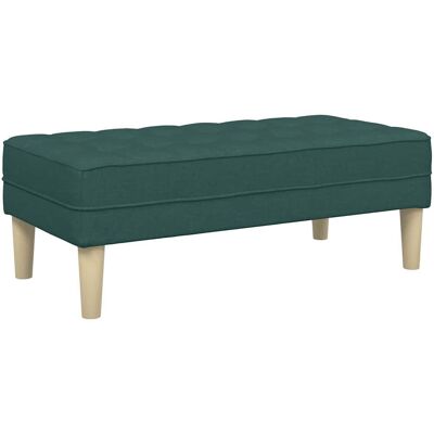 vidaXL banc avec coussin Vert foncé 113 x 57 x 39 cm tissu vidaXL banc avec coussin Vert foncé 113 x 57 x 39 cm tissu