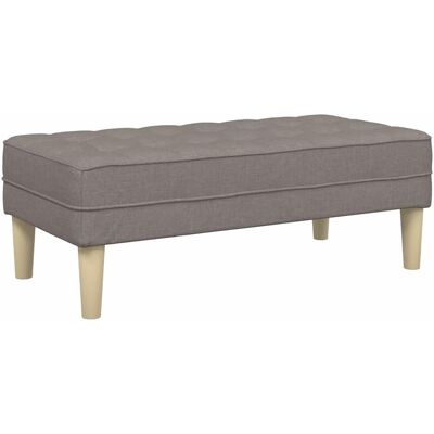 vidaXL banc avec coussin Taupe 113 x 57 x 39 cm tissu vidaXL banc avec coussin Taupe 113 x 57 x 39 cm tissu