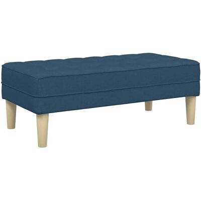 vidaXL banc avec coussin Bleu 113 x 57 x 39 cm tissu vidaXL banc avec coussin Bleu 113 x 57 x 39 cm tissu