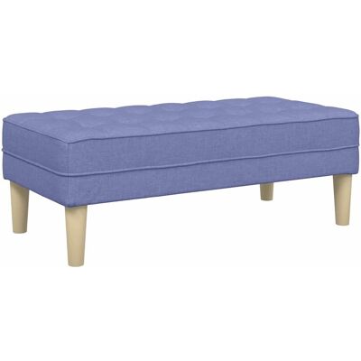 Banquette rectangulaire en denim bleu Vidaxl - Mobilier Banquette rectangulaire en denim bleu Vidaxl - Mobilier