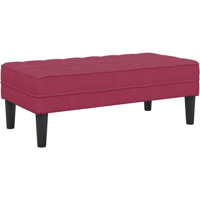 vidaXL banc avec coussin Bordeaux 113 x 57 x 39 cm Velours vidaXL banc avec coussin Bordeaux 113 x 57 x 39 cm Velours