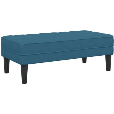 vidaXL banc avec coussin Bleu 113 x 57 x 39 cm Velours vidaXL banc avec coussin Bleu 113 x 57 x 39 cm Velours