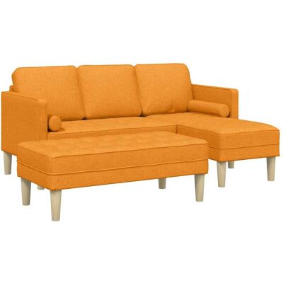 vidaXL Ensemble de Canapés 2 Pièces Tissu Moutarde Moderne vidaXL Ensemble de Canapés 2 Pièces Tissu Moutarde Moderne
