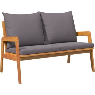 vidaXL Banc de jardin en acacia massif anthracite vidaXL Banc de jardin en acacia massif anthracite