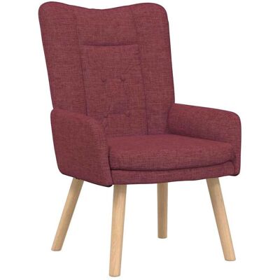 vidaXL fauteuil Bordeaux 63 x 67 x 94 cm Tissu et contreplaqué vidaXL fauteuil Bordeaux 63 x 67 x 94 cm Tissu et contreplaqué