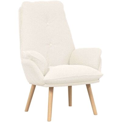 vidaXL fauteuil Crème 69 x 74 x 93 cm Tissu Sherpa vidaXL fauteuil Crème 69 x 74 x 93 cm Tissu Sherpa