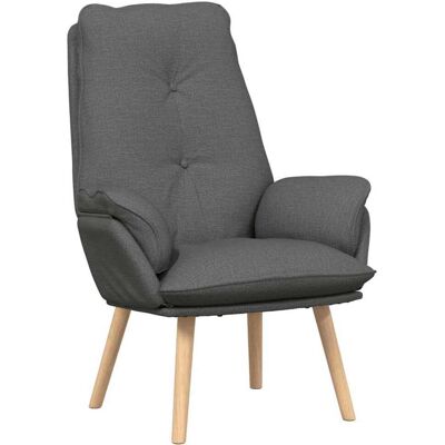 vidaXL fauteuil Gris foncé 69 x 74 x 93 cm Tissu et Contreplaqué vidaXL fauteuil Gris foncé 69 x 74 x 93 cm Tissu et Contreplaqué