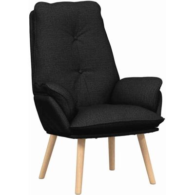 vidaXL fauteuil Noir 69 x 74 x 93 cm Tissu et Contreplaqué vidaXL fauteuil Noir 69 x 74 x 93 cm Tissu et Contreplaqué