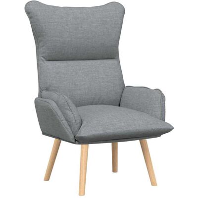 vidaXL fauteuil Gris clair 69 x 74 x 93 cm Fabric and Plywood vidaXL fauteuil Gris clair 69 x 74 x 93 cm Fabric and Plywood