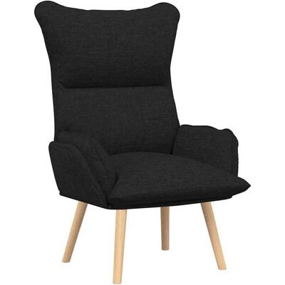 Fauteuil relax en tissu noir Vidaxl - Chaise Fauteuil relax en tissu noir Vidaxl - Chaise