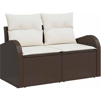 Canapé de Jardin Marron Vidaxl - Mobilier d'Extérieur Canapé de Jardin Marron Vidaxl - Mobilier d'Extérieur