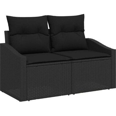 Canapé de jardin Vidaxl 2 places Rangement Résistant à l'eau Rattan synthétique Canapé de jardin Vidaxl 2 places Rangement Résistant à l'eau Rattan synthétique