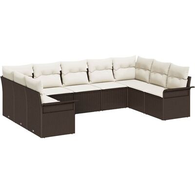 Ensemble de Canapés de Jardin vidaXL - Modulaire, Résistant aux Intempéries, 9 Places Ensemble de Canapés de Jardin vidaXL - Modulaire, Résistant aux Intempéries, 9 Places