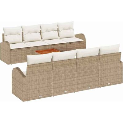 Ensemble de Canapés de Jardin Beige - Modulable, Résistant aux Intempéries - 7 Pièces Ensemble de Canapés de Jardin Beige - Modulable, Résistant aux Intempéries - 7 Pièces