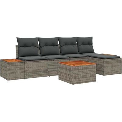 Ensemble Canapé de Jardin Vidaxl - Modulaire, Résistant aux Intempéries, Gris Ensemble Canapé de Jardin Vidaxl - Modulaire, Résistant aux Intempéries, Gris