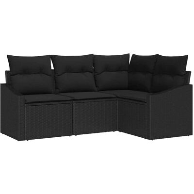 Ensemble de Canapé de Jardin Noir - Mobilier d'Extérieur Vidaxl Ensemble de Canapé de Jardin Noir - Mobilier d'Extérieur Vidaxl