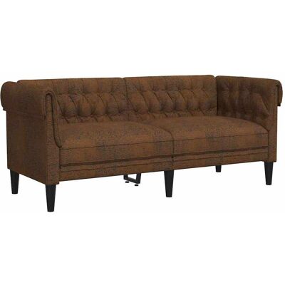 vidaXL Canapé Marron 182,5 x 74,5 x 74,5 cm Polyester vidaXL Canapé Marron 182,5 x 74,5 x 74,5 cm Polyester