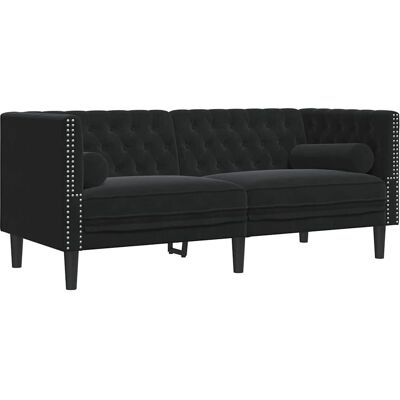 vidaXL Canapé Noir 174 x 74,5 x 70,5 cm Velours vidaXL Canapé Noir 174 x 74,5 x 70,5 cm Velours