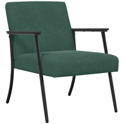 vidaXL fauteuil Vert foncé 59 x 75 x 78 cm Velours vidaXL fauteuil Vert foncé 59 x 75 x 78 cm Velours