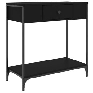 vidaXL Table console noir 75x34,5x75 cm bois d'ingénierie