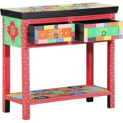Table Console en Bois Multicolore avec Tiroirs - Console Table Console en Bois Multicolore avec Tiroirs - Console