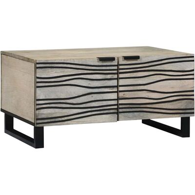vidaXL Table basse Blanc 80 x 50 x 40 cm Bois d'ingénierie vidaXL Table basse Blanc 80 x 50 x 40 cm Bois d'ingénierie