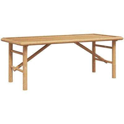 vidaXL Table Basse en Bambou - Rectangulaire, Jaune-Marron - Table Basse vidaXL Table Basse en Bambou - Rectangulaire, Jaune-Marron - Table Basse