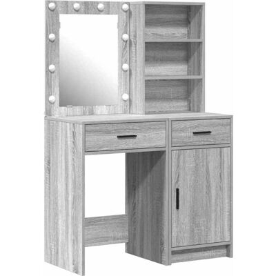 vidaXL Ensemble de 2 Coiffeuses Sonoma Gris - Makeup Dresser vidaXL Ensemble de 2 Coiffeuses Sonoma Gris - Makeup Dresser