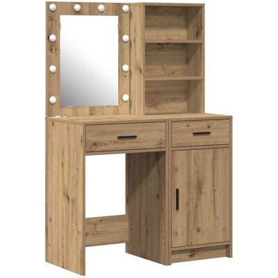 vidaXL Ensemble de 2 miroirs en chêne artisanal - ensemble de miroirs vidaXL Ensemble de 2 miroirs en chêne artisanal - ensemble de miroirs
